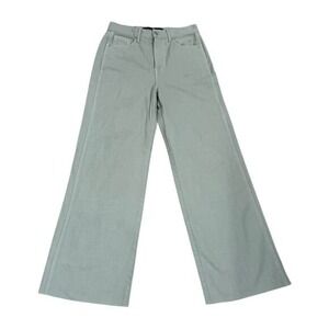 Veronica Beard Wide Leg Taylor Jeans Womens Size 28 High Rise Silver Sage Green